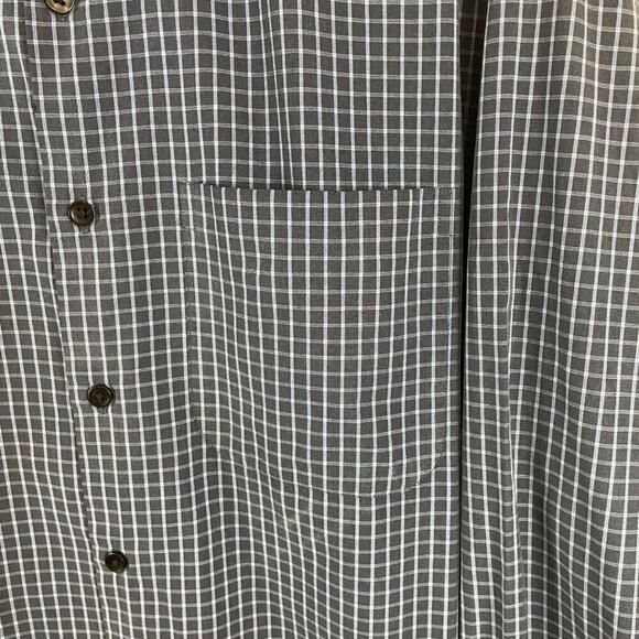 Van Heusen Studio No Iron Windowpane Check Shirt Size Large - Picture 4 of 8